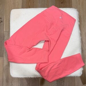 lululemon athletica Girls' Coral Pink Performance Leggings